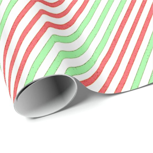 Groen rood stroperpapier cadeaupapier (Rol Hoek)