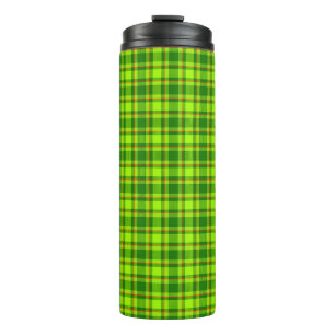 Groen Rood Tartan Geruit Plaid Patroon-55788 Thermosbeker
