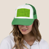 Groen Rood Tartan Geruit Plaid Patroon-55788 Trucker Pet (In situ)