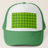 Groen Rood Tartan Geruit Plaid Patroon-55788 Trucker Pet (Voorkant)