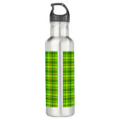 Groen Rood Tartan Geruit Plaid Patroon-55788 Waterfles (Achterkant)