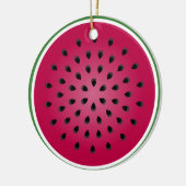 Groen rood watermeloen keramisch ornament (Links)
