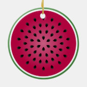 Groen rood watermeloen keramisch ornament (Achterkant)