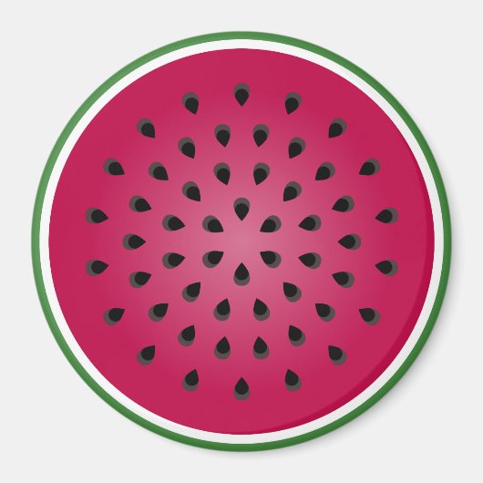 Groen rood watermeloen magneet (Voorkant)