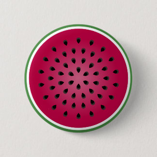 Groen rood watermeloen ronde button 5,7 cm