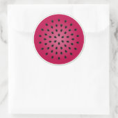 Groen rood watermeloen ronde sticker (Tas)