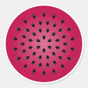 Groen rood watermeloen ronde sticker