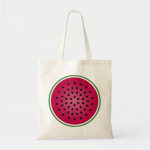 Groen rood watermeloen tote bag