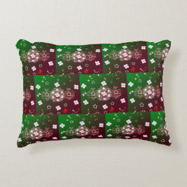 Groen Rood Wit Accent Kussen