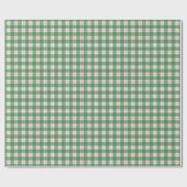 Groen / Rood / Wit Geruit Cadeaupapier (Vlak)