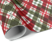 Groen Rood Wit Geruit Kerst Inpakpapier (Rol Hoek)