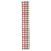 Groen, rood, wit Kerst Plaid Gingham Lange Tafelloper (Voorkant)