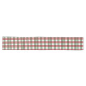 Groen, rood, wit Kerst Plaid Gingham Lange Tafelloper (Horizontaal)