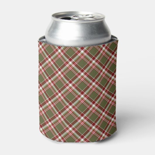 GROEN ROOD WIT KERST RUIT PATROON BLIKJESKOELER (Blikje Voorkant)
