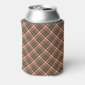 GROEN ROOD WIT KERST RUIT PATROON BLIKJESKOELER (Blikje Achterkant)