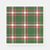 Groen rood wit roodrood lumberjack patroon servet (Voorkant)