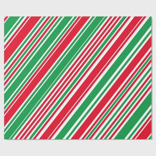 Groen rood wit Snoep Stripe-omslagpapier Cadeaupapier (Vlak)