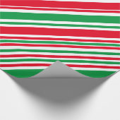 Groen rood wit Snoep Stripe-omslagpapier Cadeaupapier (Hoek)