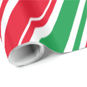 Groen rood wit Snoep Stripe-omslagpapier Cadeaupapier (Rol Hoek)