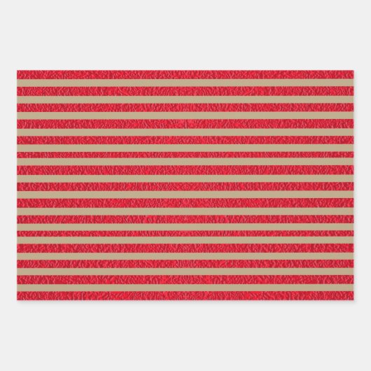 Groen, Rood, Zwart en Wit  Inpakpapier Vel (Voorkant 3)