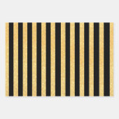 Groen Rood Zwart Goud Glitter Strepen Patroon Inpakpapier Vel (Voorkant 3)
