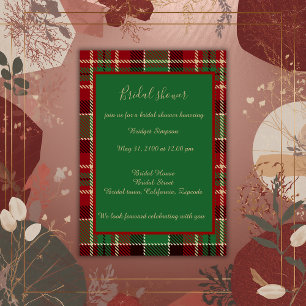 Groen Rood Zwart Schots Keltisch Tartan bruiloft Kaart