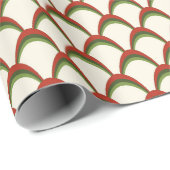 Groen roodroodpatroon kerstpapier cadeaupapier (Rol Hoek)