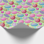 Groen rookwapier voor paaseipatroon bevestigen cadeaupapier (Hoek)