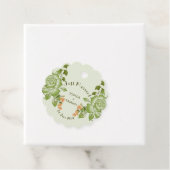 Groen Roos Bloemen Bruiloft Thema Bedankjes Labels (In situ)