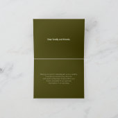 Groen Roos Bloemen Bruiloft Thema Bedankkaart (Binnen)