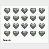 Groen Roos Chalkboard Wedding Stickers (Vel)