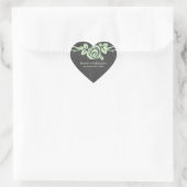 Groen Roos Chalkboard Wedding Stickers (Tas)