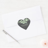 Groen Roos Chalkboard Wedding Stickers (Envelop)