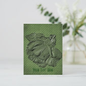 Groen Roos Floral  Briefkaart (Staand voorkant)