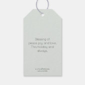 Groen Roos Goud Modern Elegant Rendier 's nachts Cadeaulabel (Achterkant)