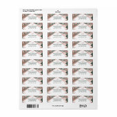 Groen Roos gouden tropische palmbomen met een brui Etiket (Full Sheet)