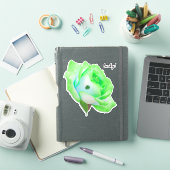 Groen Roos met Shamrock Sticker (iPad Cover)