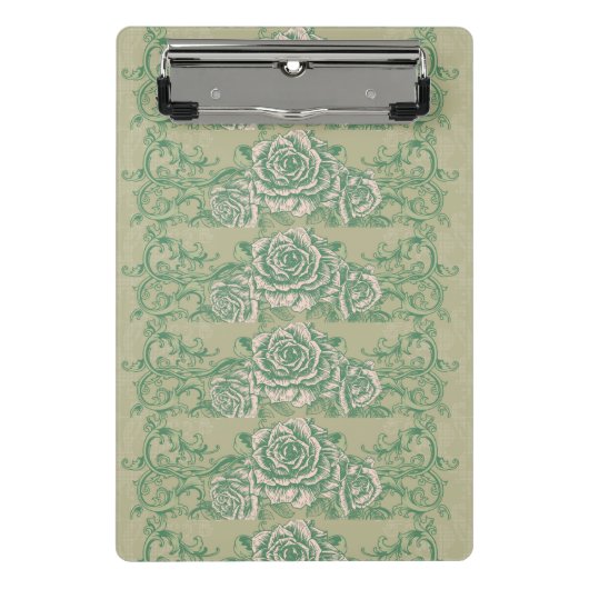 Groen Roos Mini-klembord Mini Klembord (Voorkant)