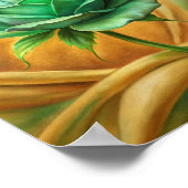 Groen roos poster (Hoek)