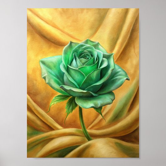 Groen roos poster (Voorkant)