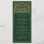 Groen Royal Medieval Sword Wedding Flat Menu (Voorkant)