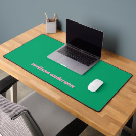 Groen & Roze Aangepaste Naam Vet Trendy Kleuren Mo Bureaumat