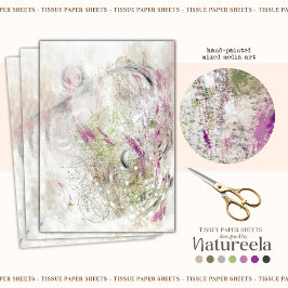 Groen Roze Abstract Ontwerp Decoupage Tissuepapier