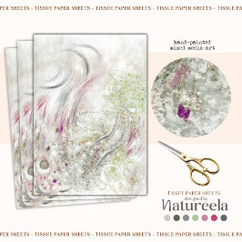 Groen Roze Abstract Ontwerp Decoupage Tissuepapier