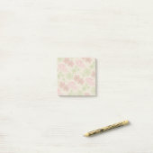 Groen Roze Beige Retro Y2K 70s Bloempatroon Post-it® Notes (Op bureau)