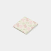 Groen Roze Beige Retro Y2K 70s Bloempatroon Post-it® Notes (Schuin)
