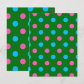 Groen Roze Blauw Stippenpatroon Briefkaart (Voorkant / Achterkant)