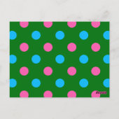 Groen Roze Blauw Stippenpatroon Briefkaart (Achterkant)