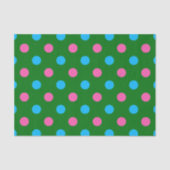 Groen Roze Blauw Stippenpatroon Tissuepapier (Voorkant)