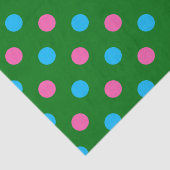 Groen Roze Blauw Stippenpatroon Tissuepapier (Detail)